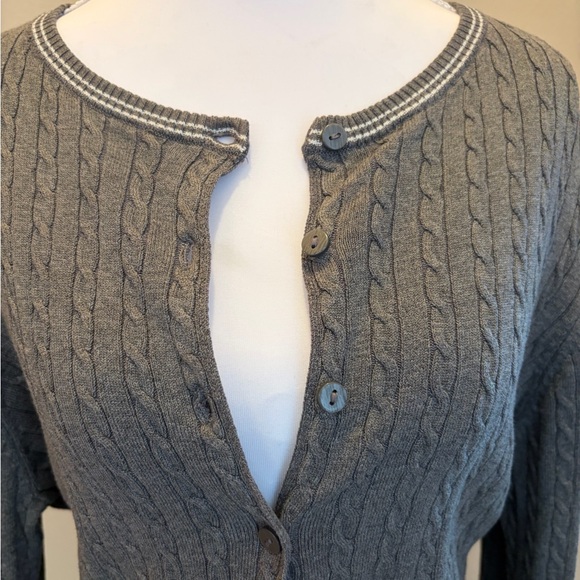 #347 H&M Dark Gray Cable Knit Cardigan. Excellent Condition. Size M - Picture 2 of 10